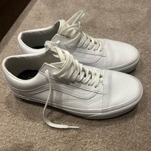 White leather Vans